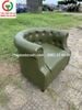 GHẾ SOFA ĐƠN ĐỆM DA XANH