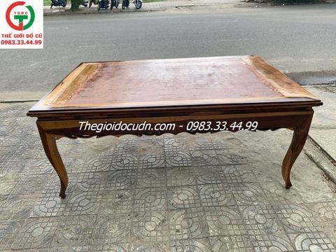 BÀN LÀM VIỆC VINTAGE GỖ CẨM LAI MẶT VÁN MỸ