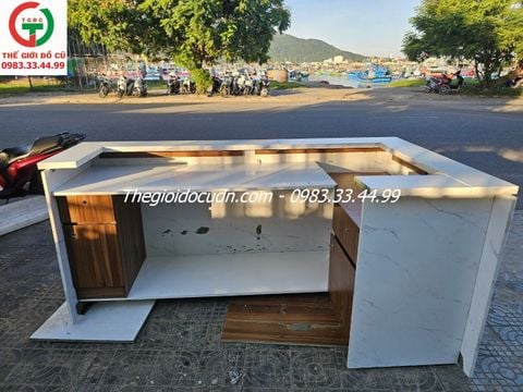 QUẦY THU NGÂN - LỄ TÂN GỖ MDF LÕI XANH