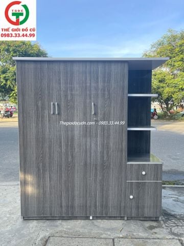 TỦ NHỰA ÁO QUẦN 3 CÁNH KỆ BÊN