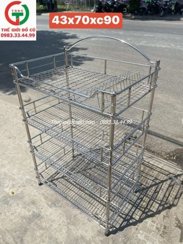 KỆ CHÉN BÁT INOX 4 TẦNG