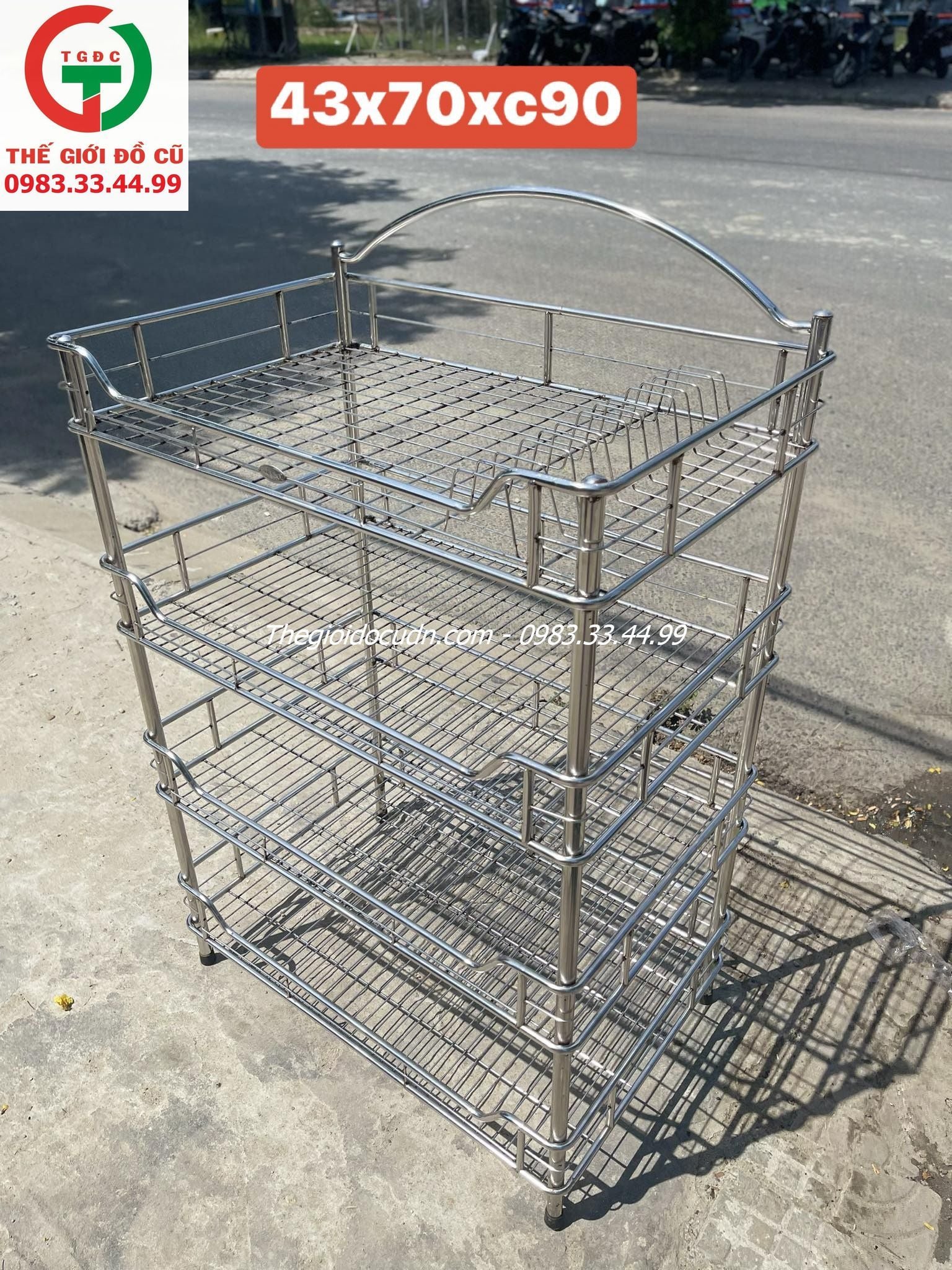 KỆ CHÉN BÁT INOX 4 TẦNG