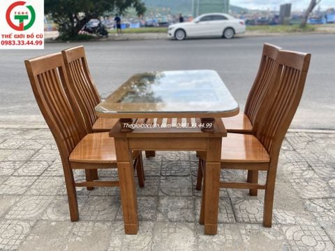 BÀN ĂN GIA ĐÌNH GỖ XOAN ĐÀO 4 GHẾ