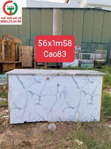 BÀN BAR - BÀN PHA CHẾ MẶT ĐÁ KHUNG SẮT