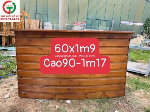 QUẦY THU NGÂN LỄ TÂN GỖ CONG