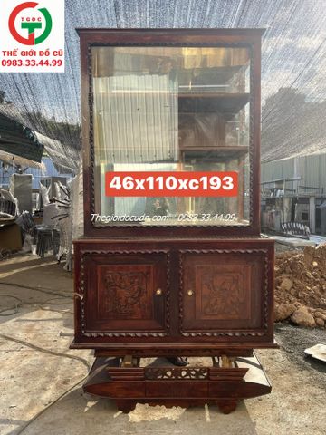 TỦ SÁCH CHÂN THUYỀN GỖ XƯA