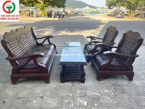 BỘ BÀN GHẾ SALON GỖ XOAN
