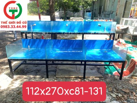 BỂ HỒ HẢI SẢN 2 TẦNG KÍNH KHUNG SẮT