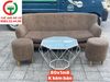 BỘ GHẾ SOFA BĂNG ĐỆM NHUNG NÂU