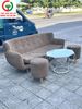BỘ GHẾ SOFA BĂNG ĐỆM NHUNG NÂU