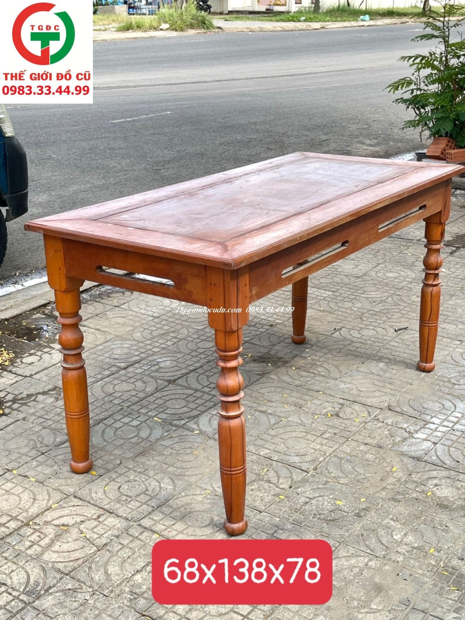 BÀN GỖ CHÂN TIỆN XƯA