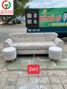 BỘ GHẾ SOFA BĂNG ĐỆM MÀU GHI