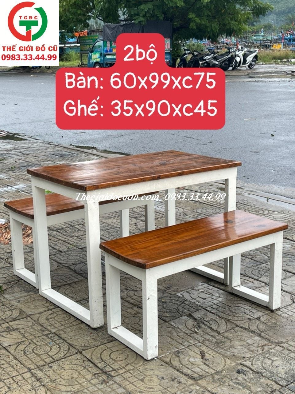 BÀN GHẾ GỖ BĂNG