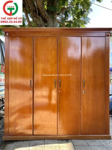 TỦ GỖ ÁO QUẦN 4 CÁNH