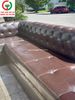 SOFA GÓC L ĐỆM DA NÂU