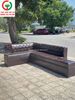 SOFA GÓC L ĐỆM DA NÂU