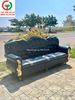 GHẾ SOFA HOÀNG GIA TÂN CỔ ĐIỂN ĐỆM MÚT DA