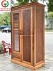 TỦ GỖ ÁO QUẦN 2 CÁNH CỬA LÁ SÁCH