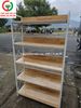 KỆ TRƯNG BÀY GỖ KHUNG SẮT 5 TẦNG