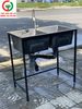 CHẬU RỬA 2 HỌNG VUÔNG INOX 304