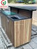QUẦY PHA CHẾ MẶT ĐÁ KHUNG TỦ GỖ