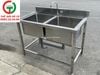 CHẬU RỬA INOX 2 HỌNG VUÔNG