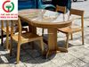 BỘ BÀN ĂN GIA ĐÌNH OVAL 4 GHẾ GỖ ĐẸP SANG