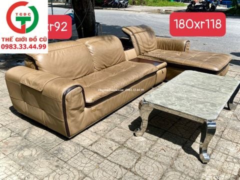 BỘ SOFA NOBU II DA BÒ XỊN