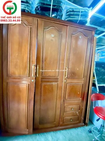 TỦ GỖ ÁO QUẦN 3 CÁNH