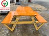 BÀN GHẾ GỖ BĂNG LIỀN CHỮ A