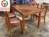 BỘ BÀN ĂN CABIN 4 GHẾ ĐỆM
