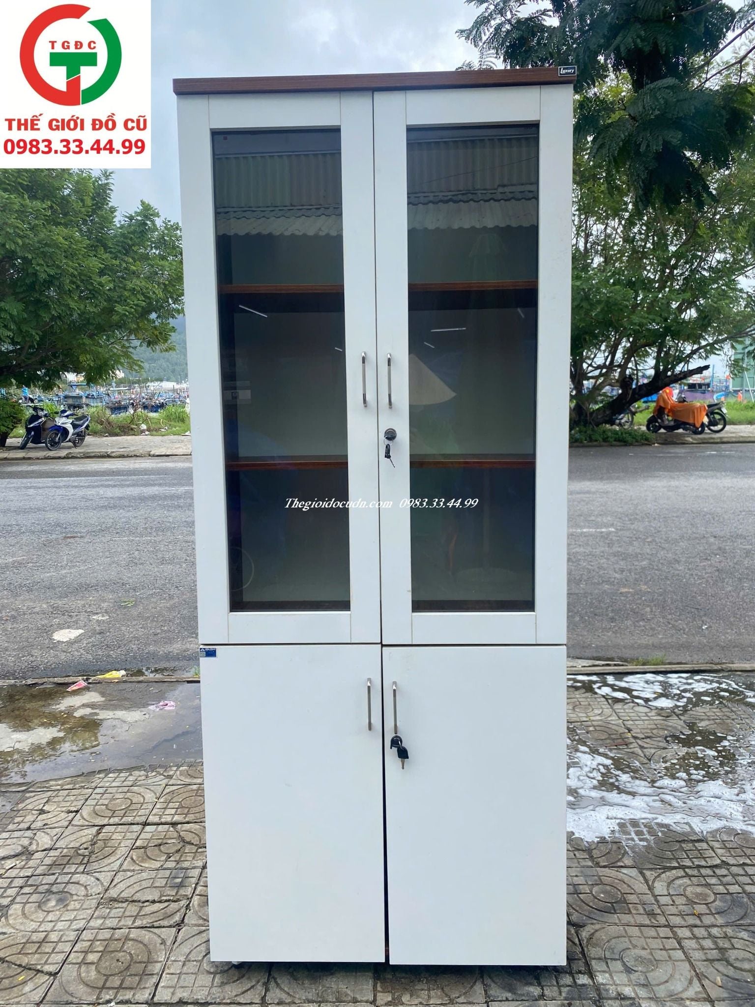 TỦ GỖ HỒ SƠ HOÀ PHÁT 4 CÁNH