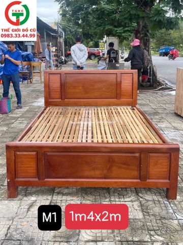 GIƯỜNG GỖ 1M4