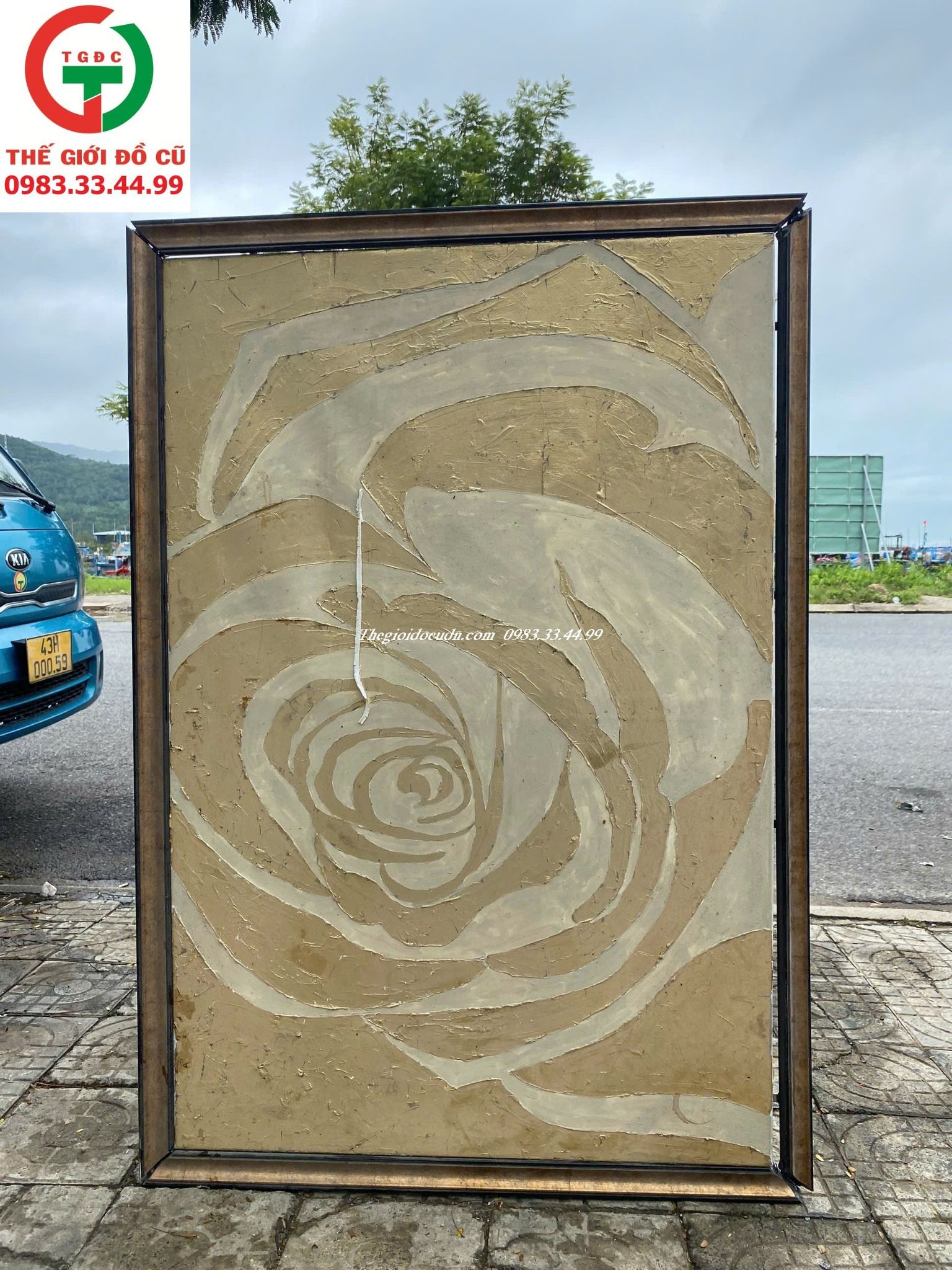 TRANH HOA HỒNG NHŨ VÀNG DECOR TRANG TRÍ PHÒNG