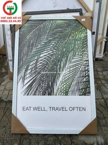 TRANH TƯỜNG CANVAS HÌNH LÁ DỪA DECOR PHÒNG