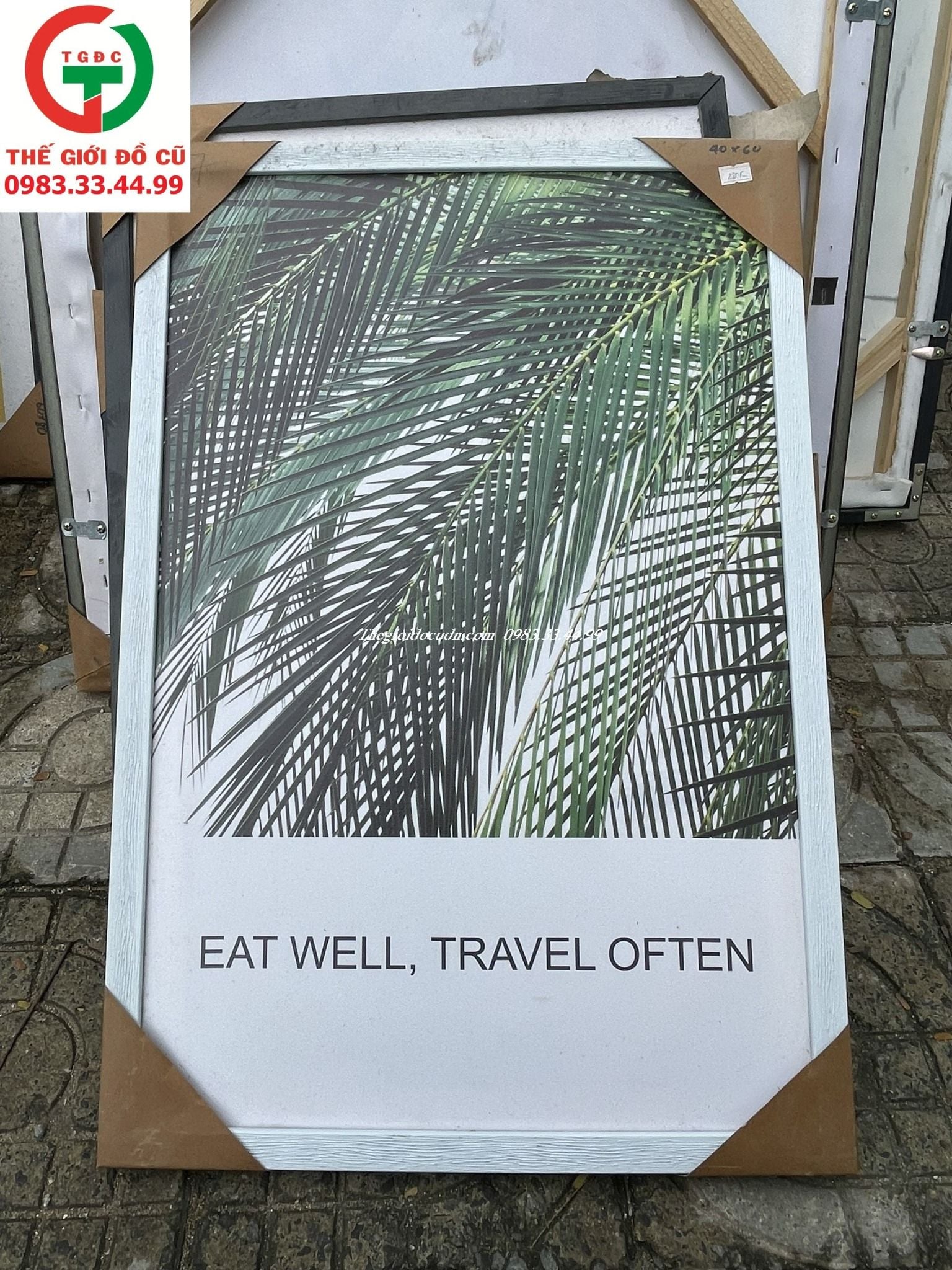 TRANH TƯỜNG CANVAS HÌNH LÁ DỪA DECOR PHÒNG