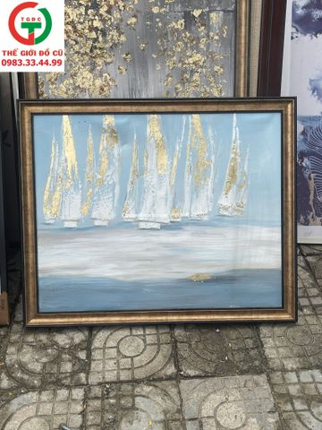 TRANH TƯỜNG CANVAS HÌNH CÁNH BUỒM - THUYỀN DÁT VÀNG