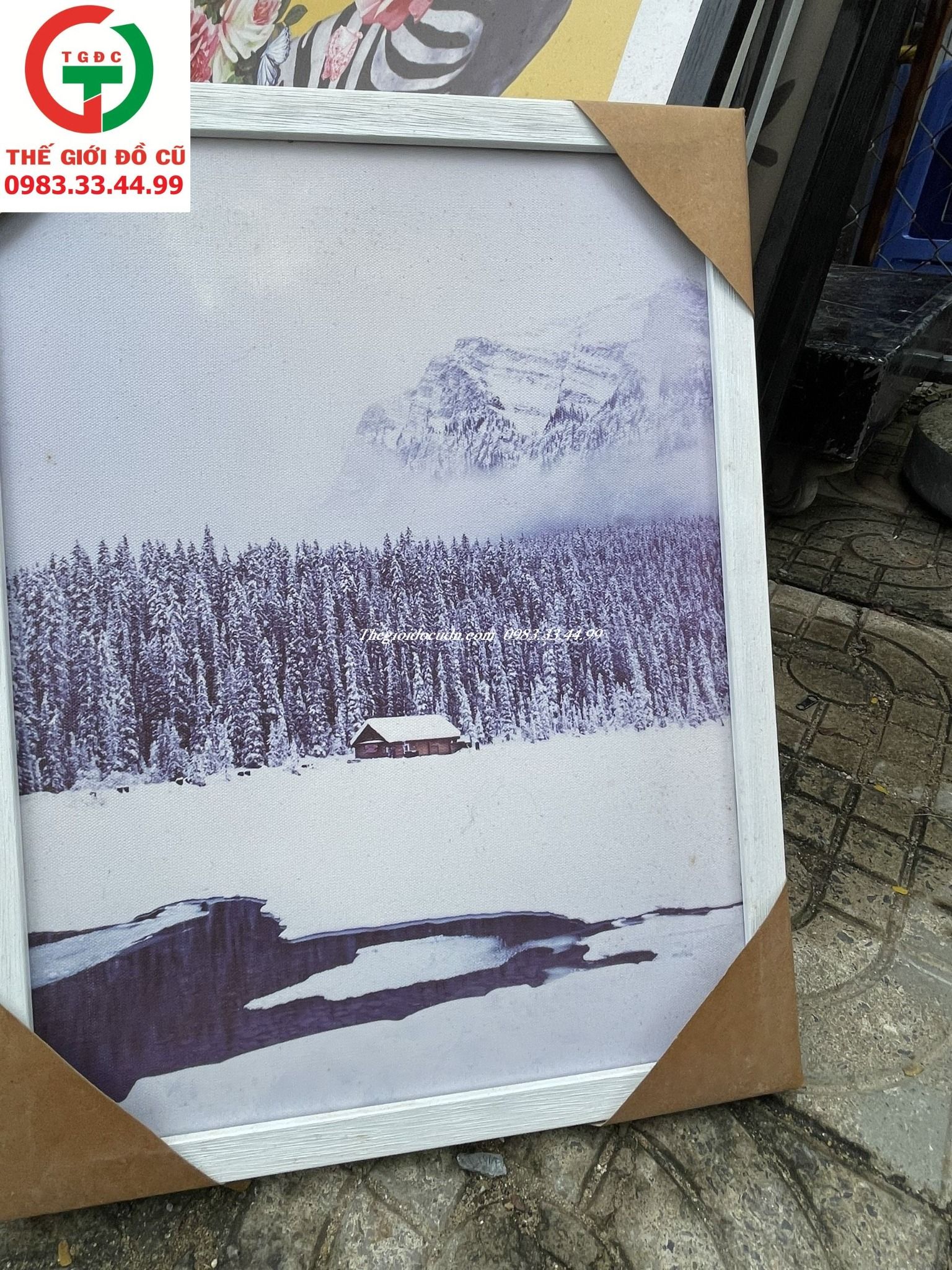 TRANH TƯỜNG CANVAS HÌNH RỪNG CÂY MÙA TUYẾT DECOR PHÒNG