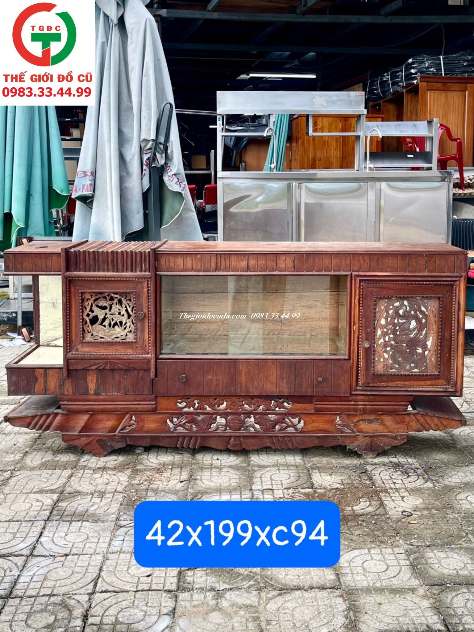 TỦ BUFFET CHÂN THUYỀN XƯA