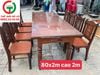 BỘ BÀN TRÀ CHÂN TIỆN GỖ HƯƠNG XƯA 8 GHẾ