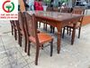 BỘ BÀN TRÀ CHÂN TIỆN GỖ HƯƠNG XƯA 8 GHẾ