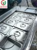 TỦ MÁT INOX KÍNH CÓ KHAY TOPPING TRƯNG BÀY MÓN