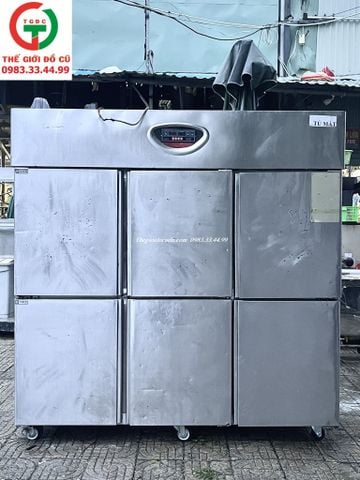 TỦ MÁT INOX CÔNG NGHIỆP 6 CÁNH