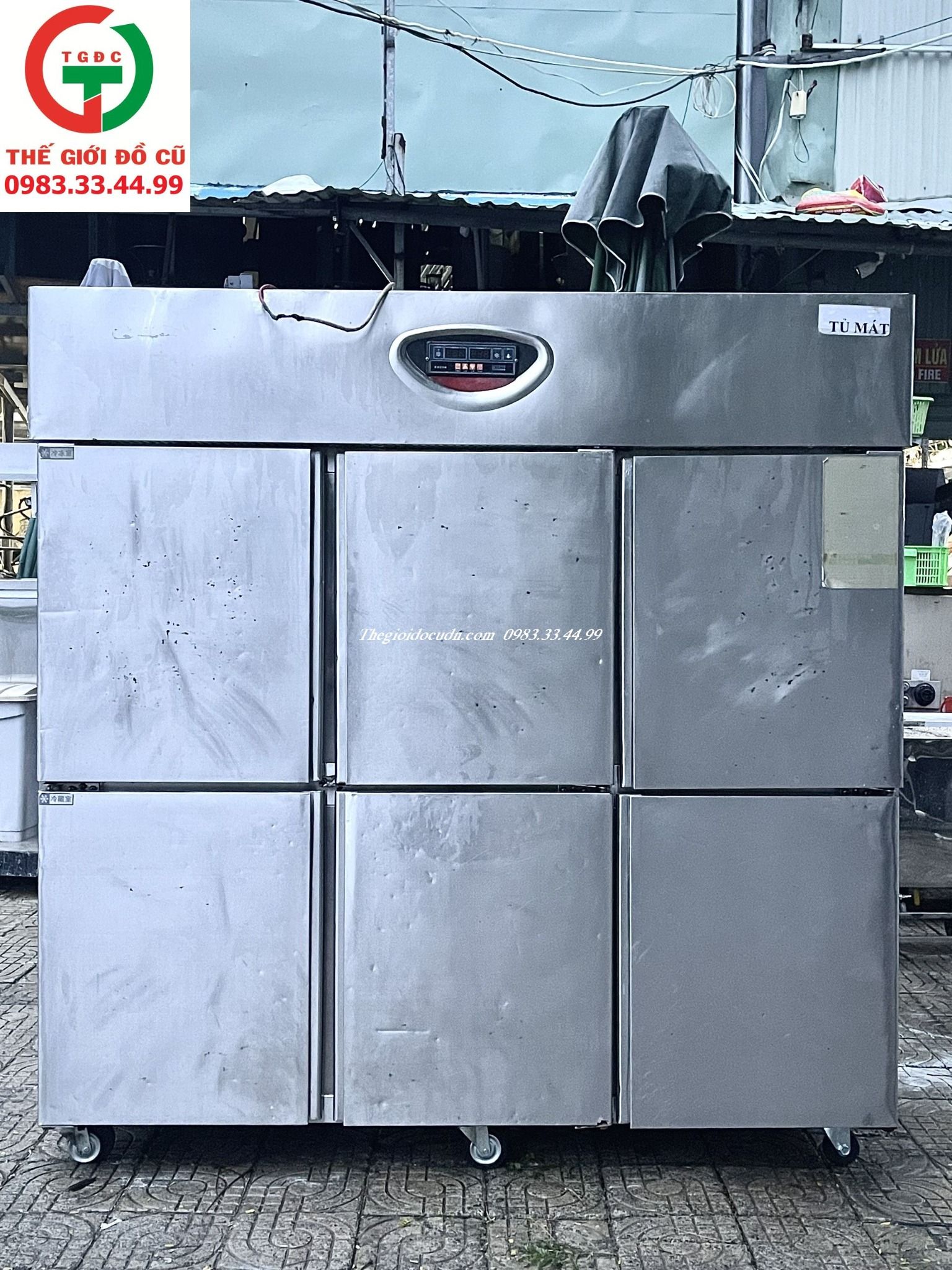 TỦ MÁT INOX CÔNG NGHIỆP 6 CÁNH