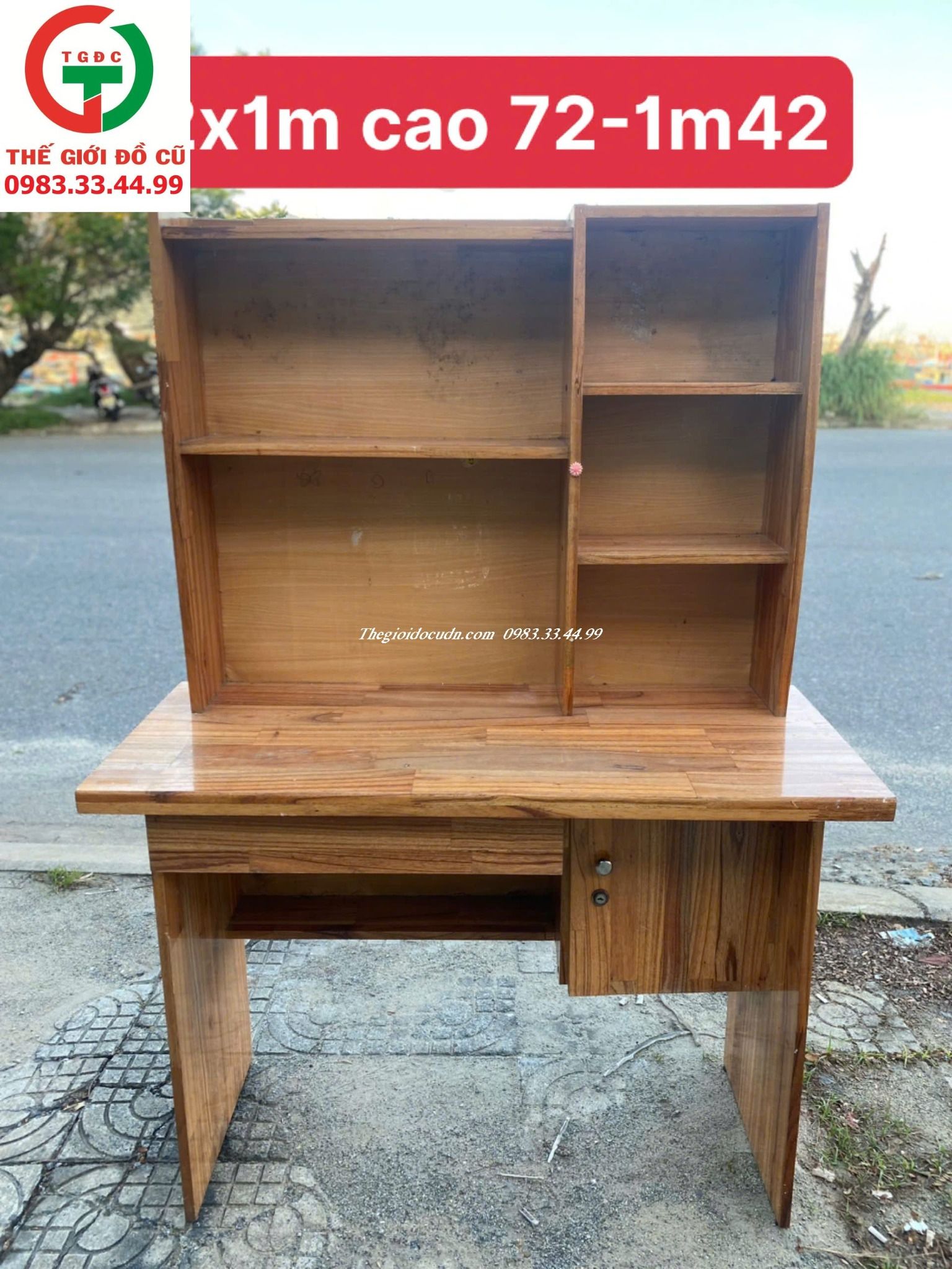 BÀN HỌC LIỀN KỆ GỖ CAO SU