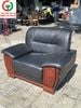 GHẾ SOFA ĐỆM DA KHUNG GỖ HOÀ PHÁT
