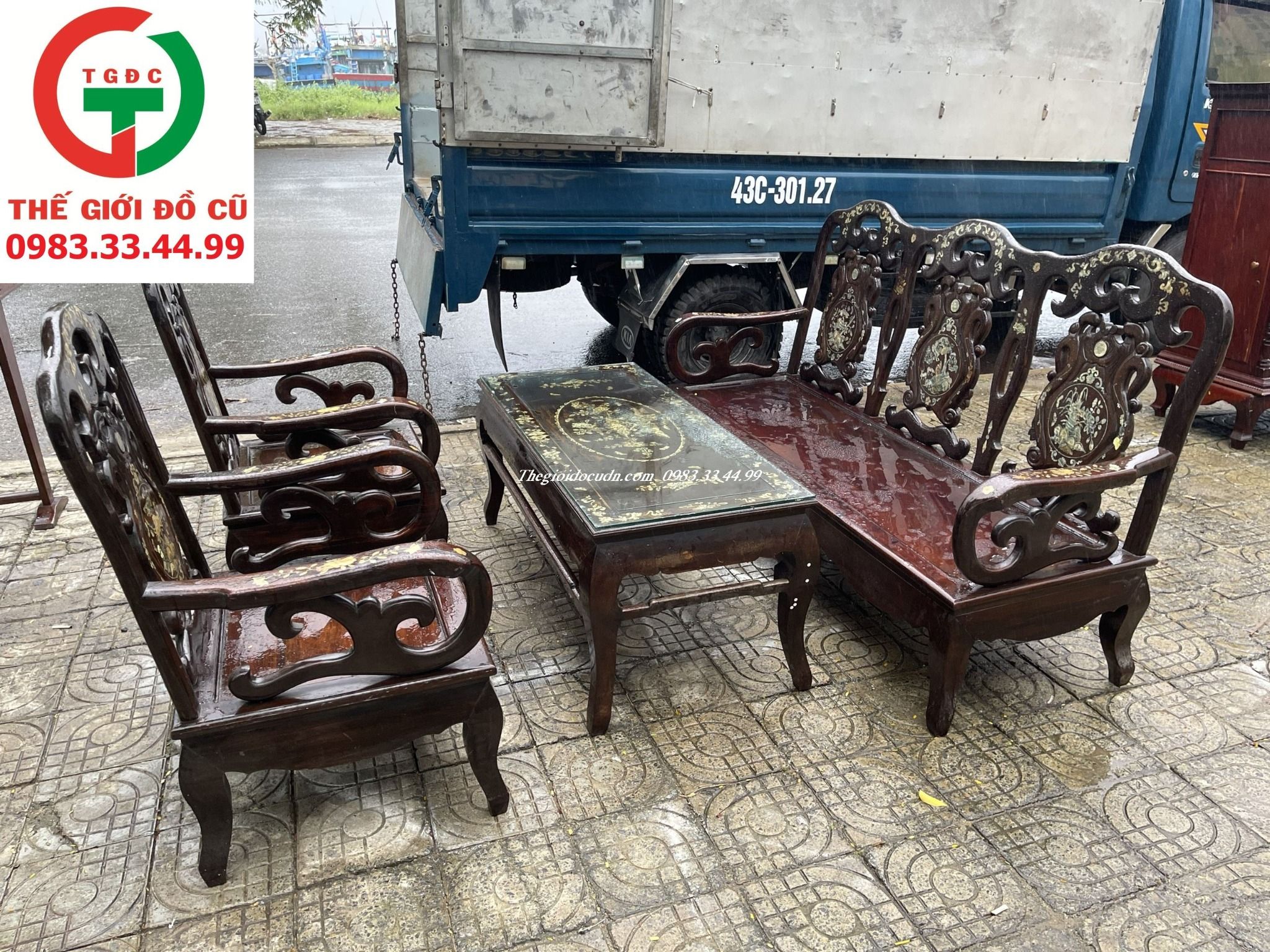 SALON CỔ GỖ GỤ