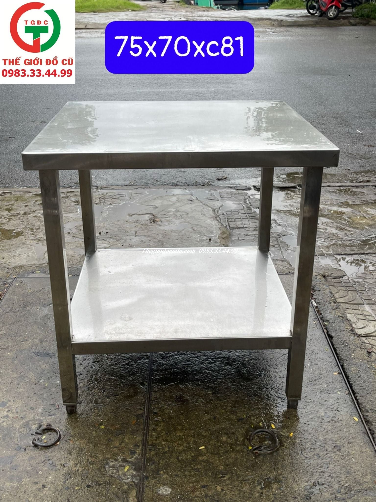 BÀN CHẾ BIẾN INOX 2 TẦNG