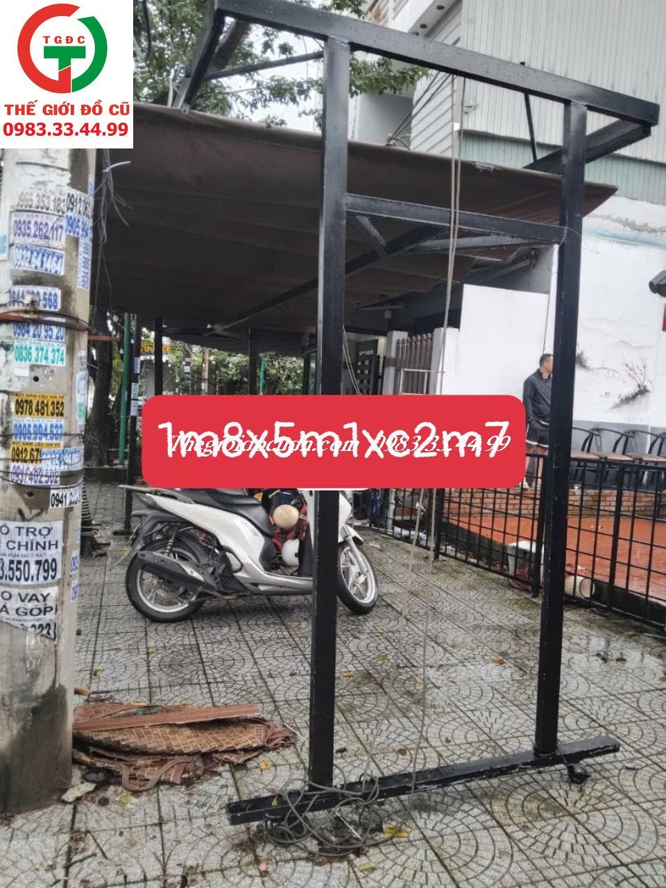 BẠC KÉO MÁI CHE KHUNG CHÂN SẮT