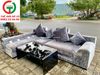 BỘ SOFA GÓC ĐỆM NHUNG XÁM